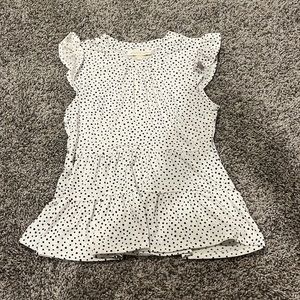 S Monteau LA Black and White Polka Dot Top